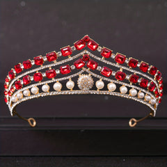 Crystal Queen Style Crown Tiara Rhinestone Wedding Accessories