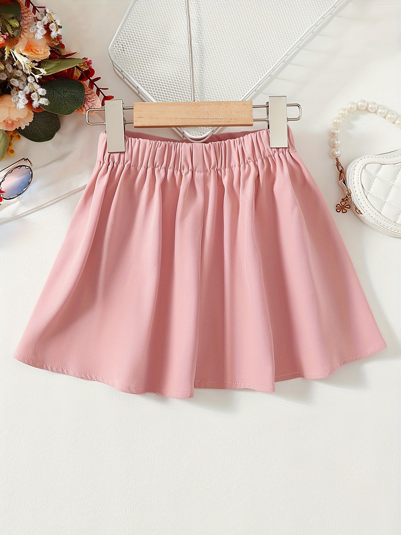 Girls Grace Skirt Casual High Waist Pleated Skate Skirt