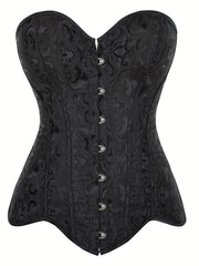 Strapless Corset Bustier Lace Up Jacquard Body Shaper Women's Lingerie