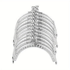 10pcs Silver Purse Making Supplies with Metal Frame Vintage Flower Purse Handle