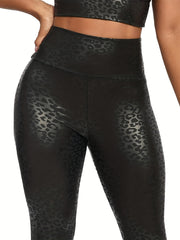 Leopard Print Butt Lifting Yoga Leggings High Waist Fitness Sports Pants