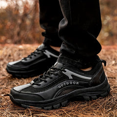 Men's Mesh Lace Up Hiking Sneakers Wear resistant Outdoor Shoes