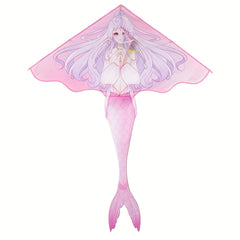 Mermaid Kite With 91.44m Handle Line for Beach Park Yard
