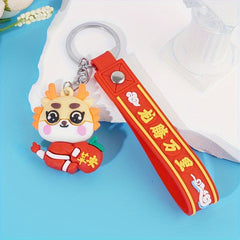 Chinese Dragon Cartoon Keychain Keyring Bag Pendant Year Gift
