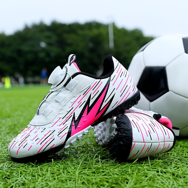 Boys Soccer Shoes TF Cleats Lightweight Athletic Football Shoes
