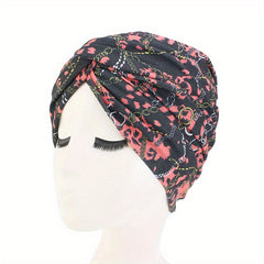 Paisley Plaid Print Turban Cap Boho Bonnet Head Wrap