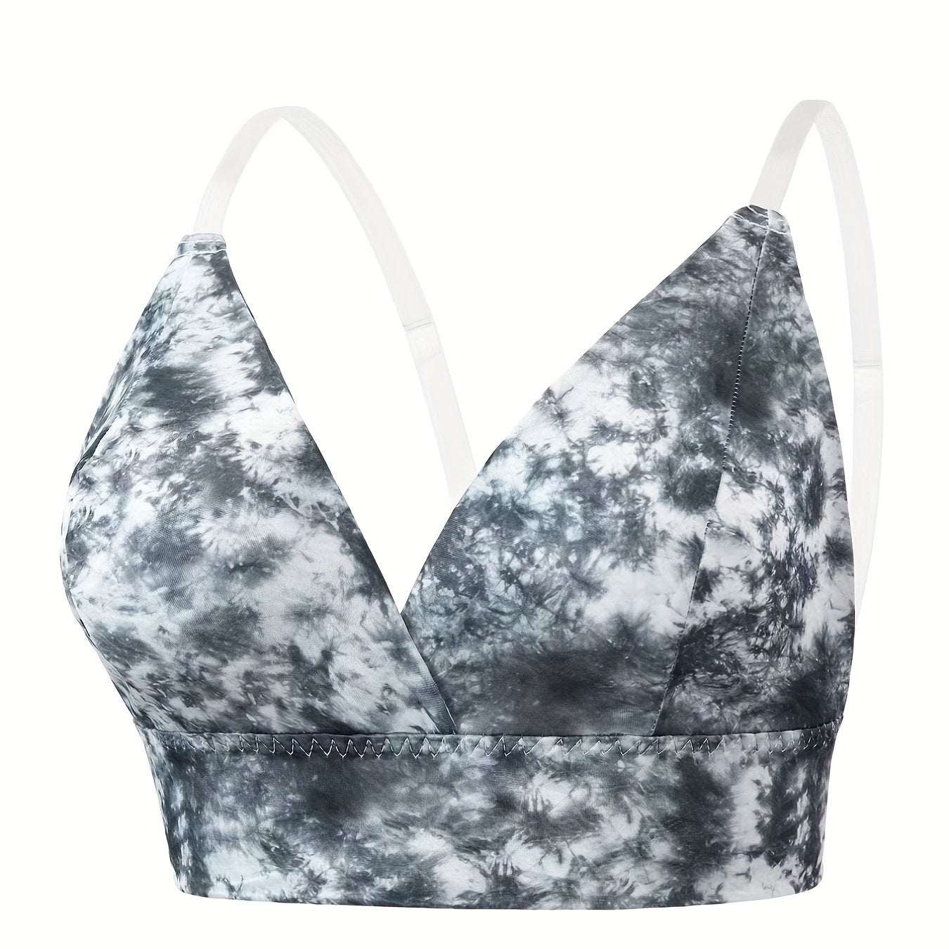 Tie Dye V Neck Longline Bra