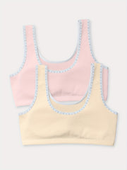4pcs Teen Girls Casual Knit Sports Vest Underwear