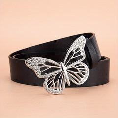 Vintage Rhinestone Butterfly Belt for Women