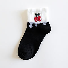 5 pairs Women's Casual Socks Funny Crew Socks