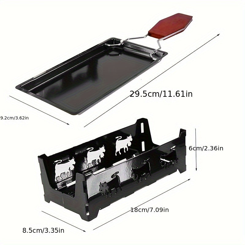 Non Stick Cheese Raclette Grill Stove and Melt Pan