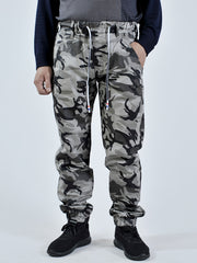 Men's Camo Cargo Pants Elastic Waist Casual Trousers