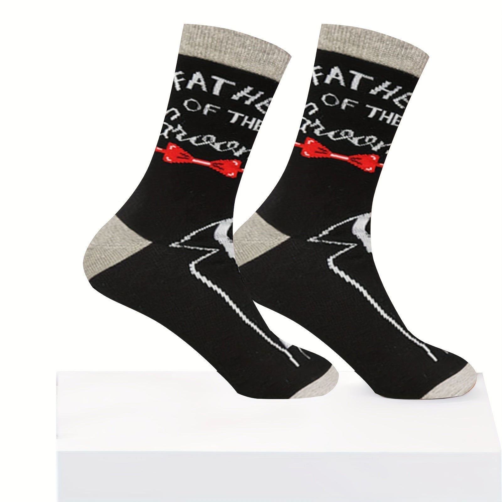 Men's Mathematical Pattern Crew Socks Cotton Blend Comfy Casual Unisex Socks