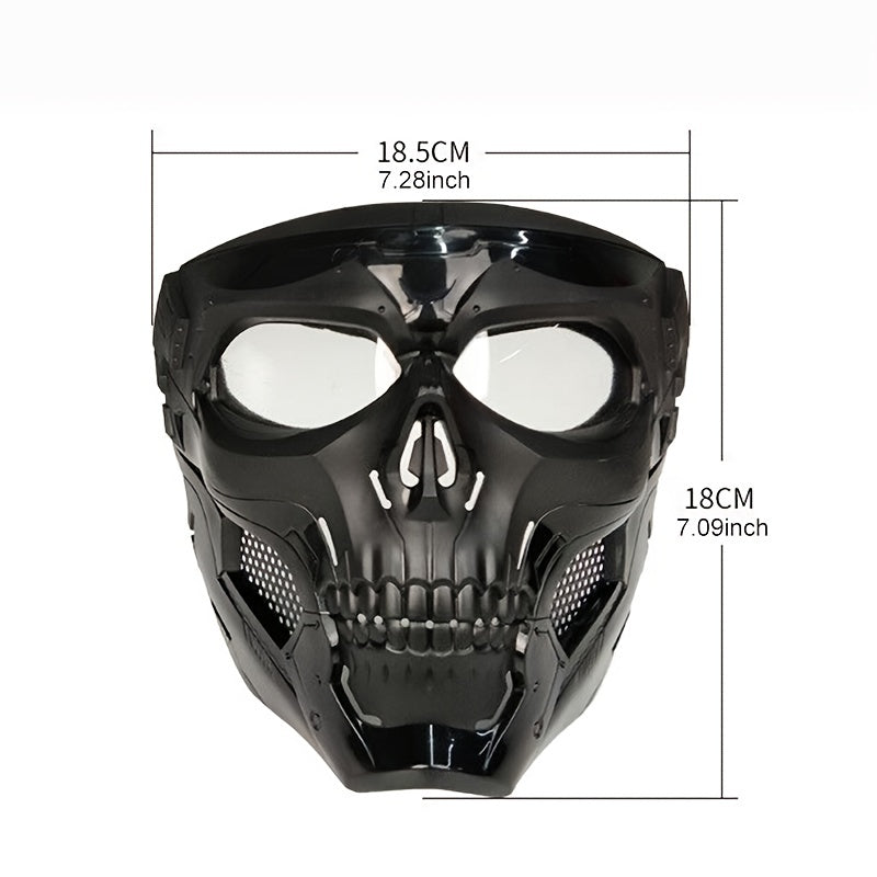 Skeleton Motorcycle Full Face Mask Windproof Helmet Mask