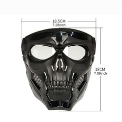Skeleton Motorcycle Full Face Mask Windproof Helmet Mask
