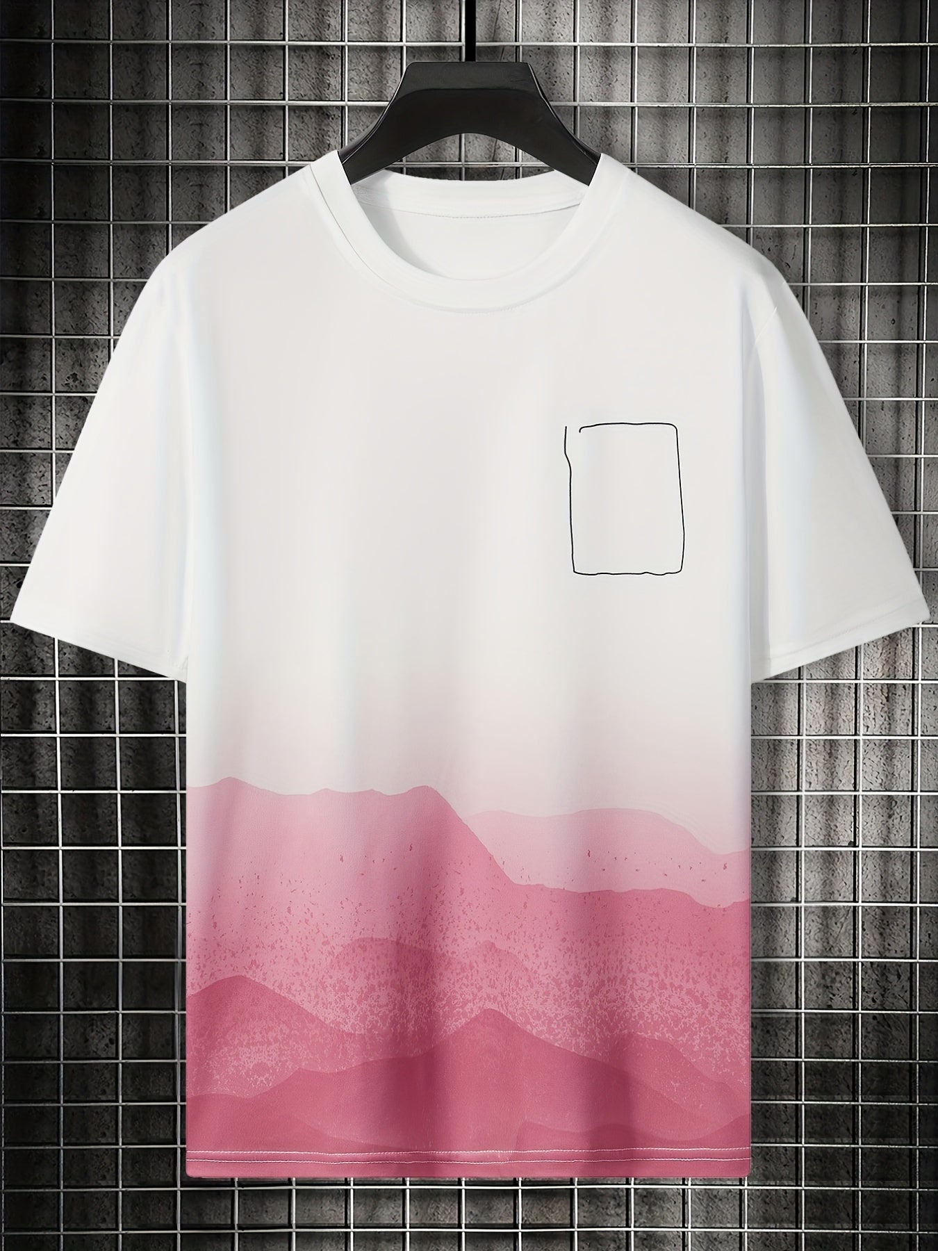 Desert Pattern Men's Casual Round Neck T-shirt