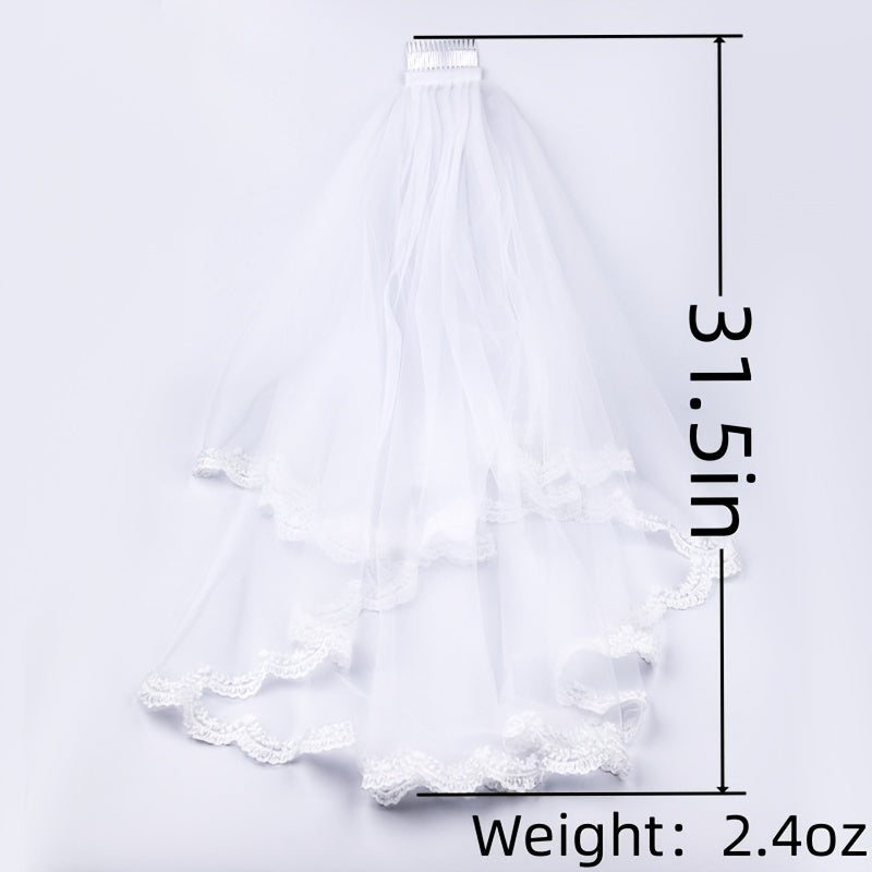 Lace Flower Wedding Veil Bridal Wedding Accessories Jewelry Veil