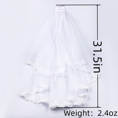 Lace Flower Wedding Veil Bridal Wedding Accessories Jewelry Veil