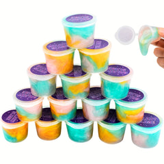 Tricolor Galaxy Slime Pack Non Sticky Putty Toy Slime For Boys Girls