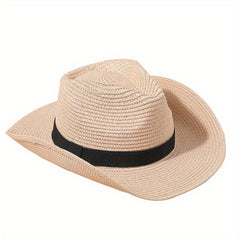 Vintage Style Sun Hat Solid Jazz Fedora Cap Beach Hats For Women Men