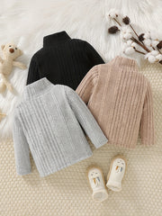 Baby Boys Striped Turtleneck T shirt 3pcs set