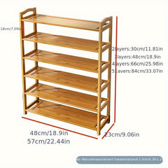 1pc Wooden Shoe Rack Household Doorstep Shoe Cabinet Storage