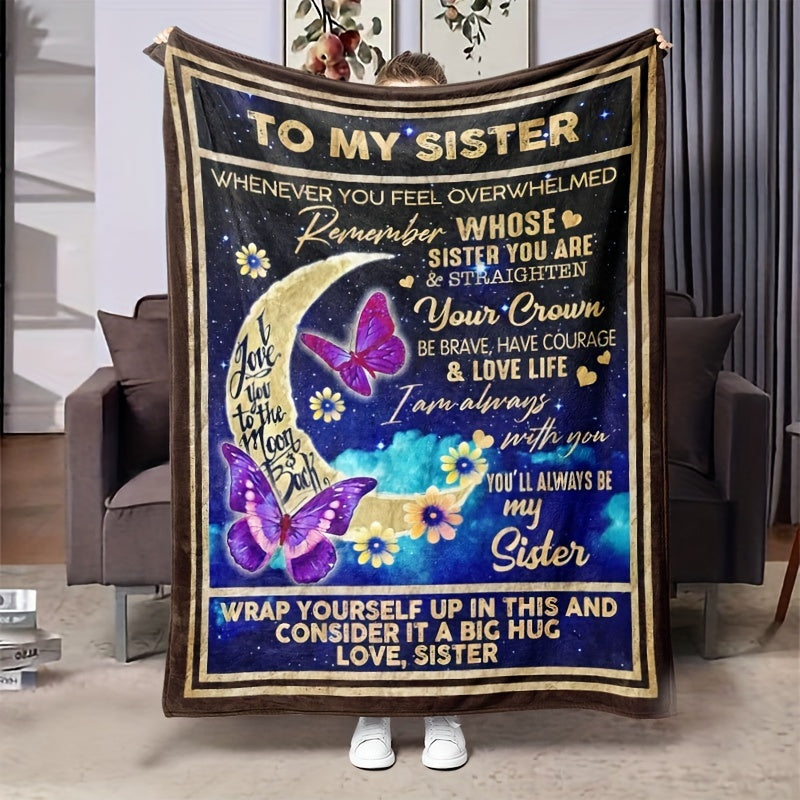 Outdoor Blanket To My Sister Warm Cozy Soft Throw Blanket