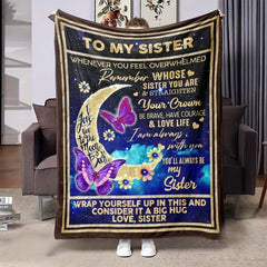 Outdoor Blanket To My Sister Warm Cozy Soft Throw Blanket