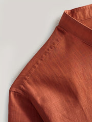 Men's Cotton Button Up Short Sleeve Shirt for Summer