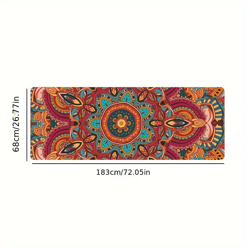 1.5mm Yoga Mat Flower Pattern 6.0ft Soft Fitness Mat