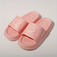 Unisex Smiling Face Sports Slippers Lightweight Shower Beach Slippers