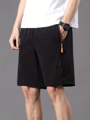 Quick Dry Drawstring Shorts with Zip Pockets Men s Casual Breathable Nylon Short