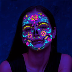 Luminous Fluorescent Stickers Halloween Dress Party Tattoo Stickers