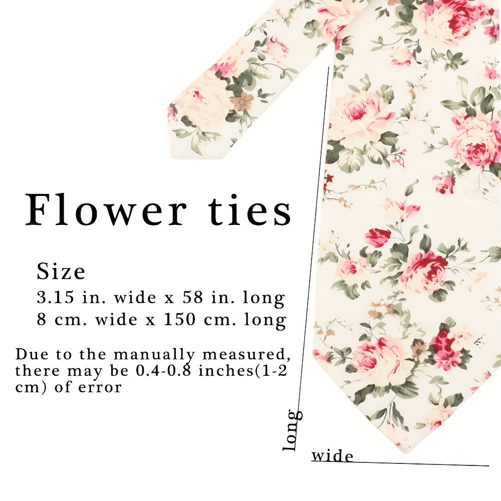Men's Floral Tie for Party Wedding