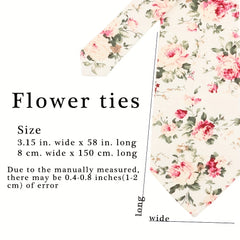 Men's Floral Tie for Party Wedding