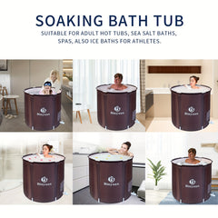 Portable Collapsible Bathtub Large Foldable Ideal For Hot Ice Bath