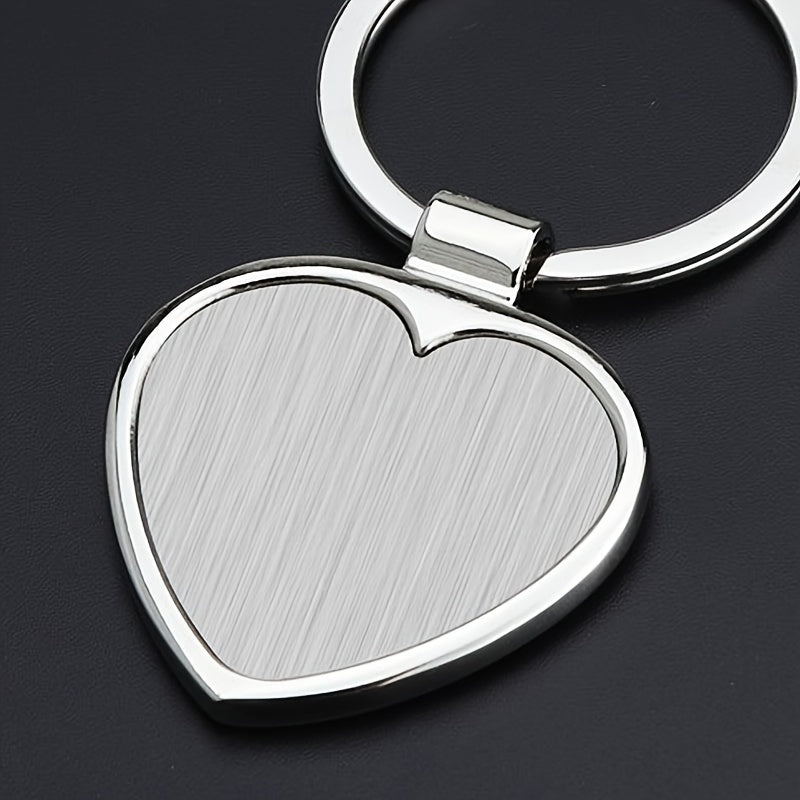 1pc Metal Keychain Blank Keyring Stainless Steel Keyplate