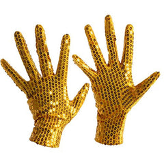 Sequin Wrist Gloves Sparkle Dance Party Mittens Women Warm Winter
