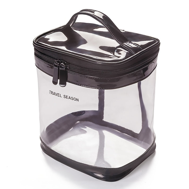 Transparent Waterproof Cosmetic Wash Bag Foldable Large Capacity Wash Bag