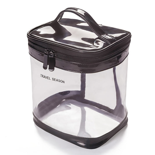 Transparent Waterproof Cosmetic Wash Bag Foldable Large Capacity Wash Bag