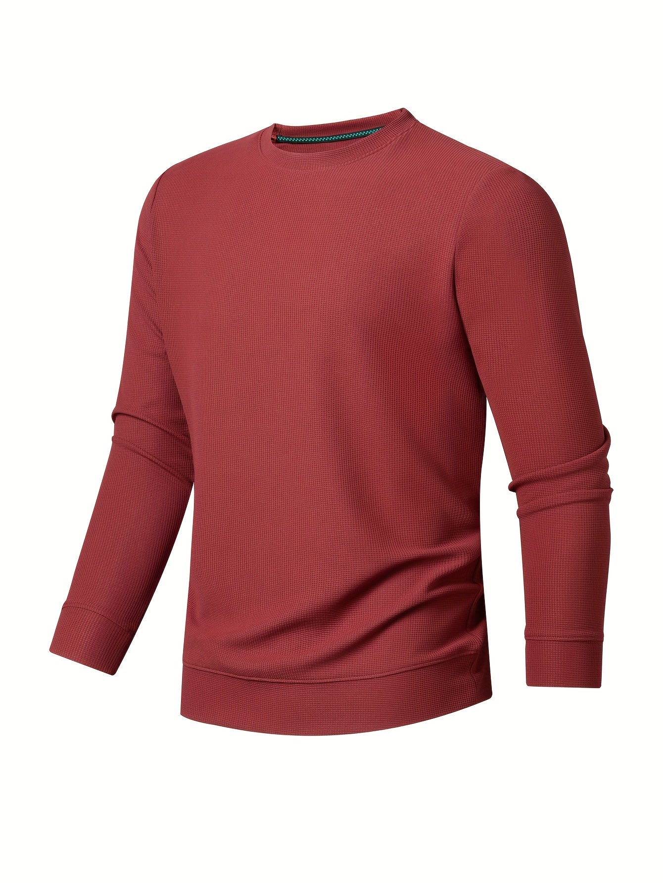 Men's Crew Neck Knit Sweatshirt Pullover Solid Tops