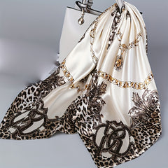 Boho Square Scarf Hijab Satin Silk Headband Neckerchief Hairscarf
