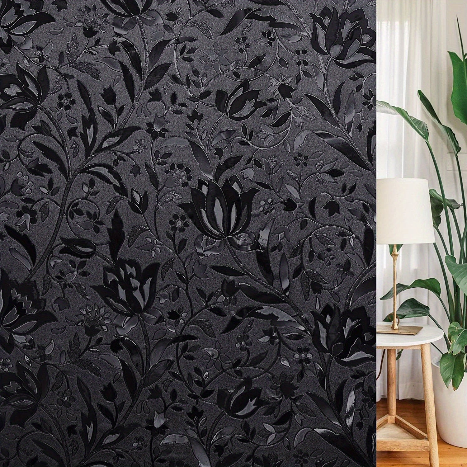 Tulip Pattern Stained Glass Window Privacy Film