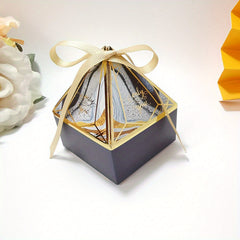 Triangle Wedding Candy Box Hot Golden Tower Jewel Box