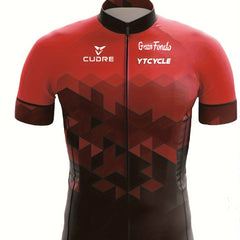 YTCYCLE Men's Geometric Pattern Short Sleeve Cycling Jersey