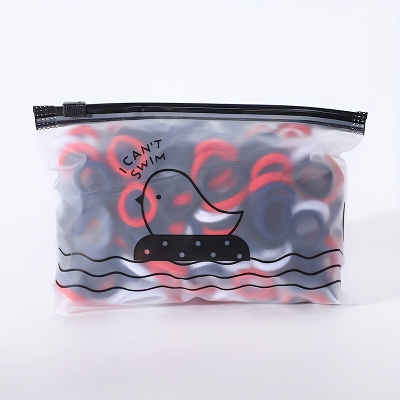 100pcs Solid Color Elastic Hair Ropes Ponytail Holder Bands