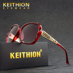 Oversized Polarized Sunglasses Rhinestone Gradient Lens UV Protection