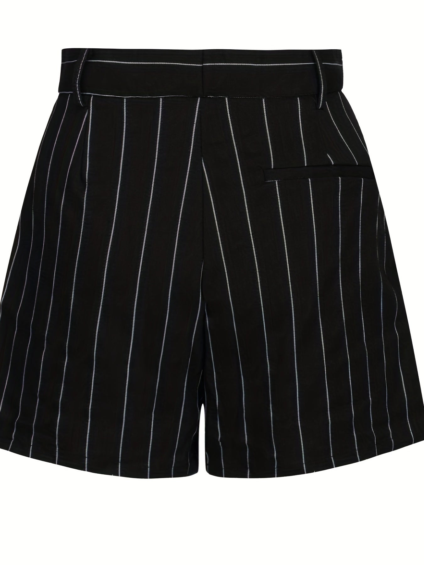 Striped Print High Waist Summer Shorts Women's Clothing