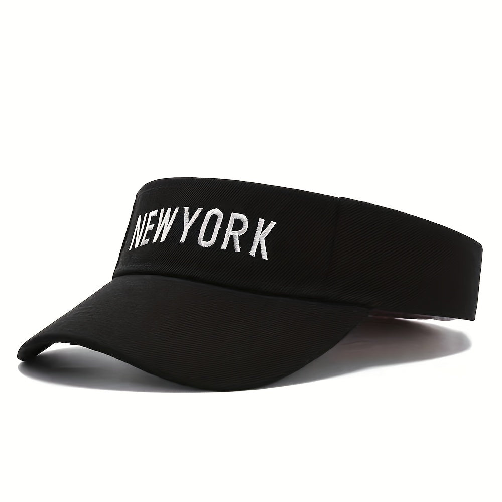 YORK Embroidered Summer Visor Hat Outdoor Sunshade Couple Sports Sun Hats