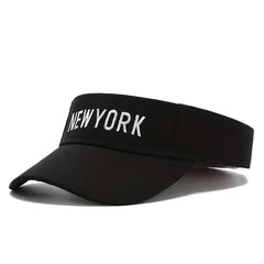 YORK Embroidered Summer Visor Hat Outdoor Sunshade Couple Sports Sun Hats